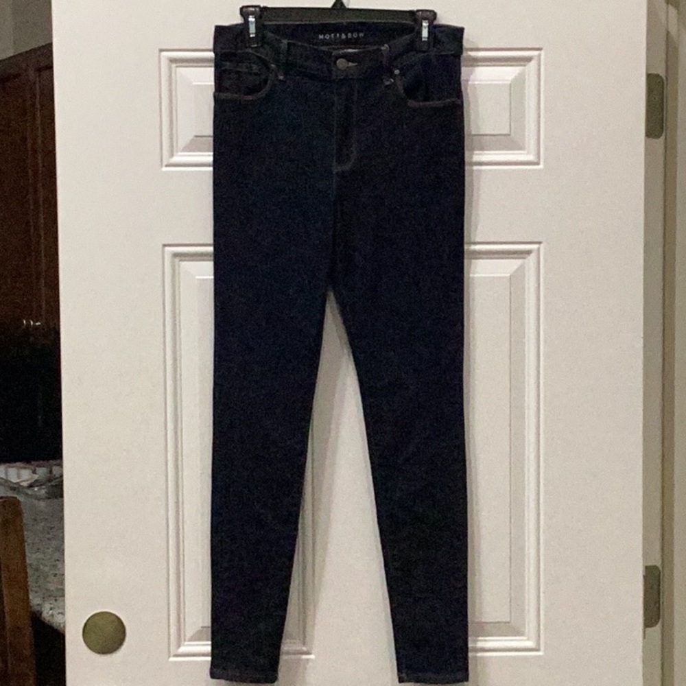 Preowned Mott & Bow Broome Denim Dark Blue Jeans High-Rise Skinny Size w29